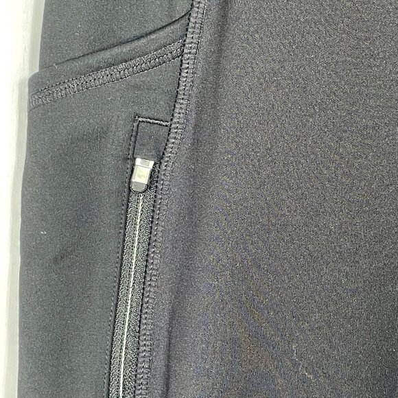 NWOT Athleta Ultra High Rise Leggings Black Zipper Pockets Womens M Drawstring - Picture 13 of 16